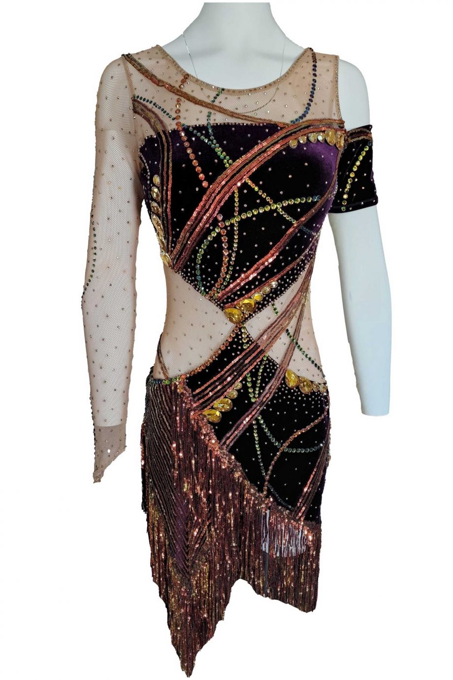 Cashay designer latin dress | Aurora Front